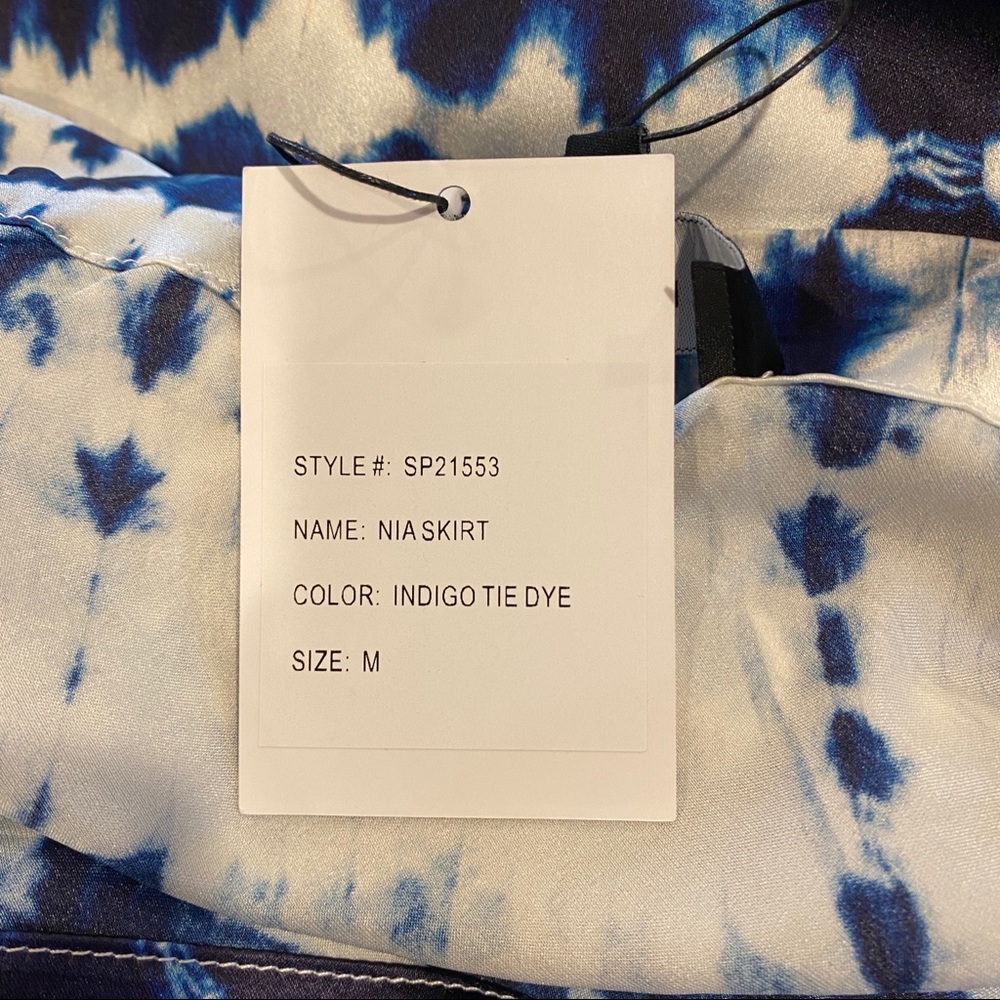 Generation Love Indigo Tie Dye Nia Silk Skirt (M) - Picture 10 of 13